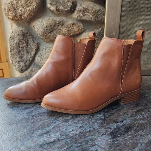 J. Crew | Shoes | J Crew Chelsea Brown Leather Ankle Boots  display picture 1